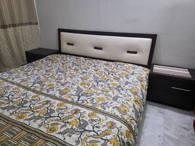 King size wooden Branded Bed wiith side tables