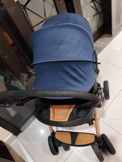 Full Size Baby Pram with Moving Handle & Pocket