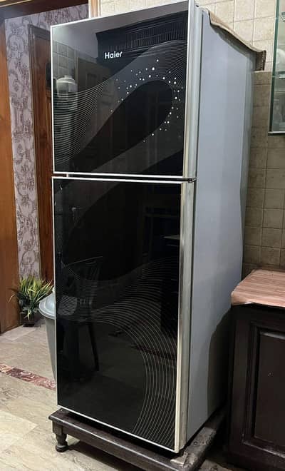 Haier Fridge Black Silver