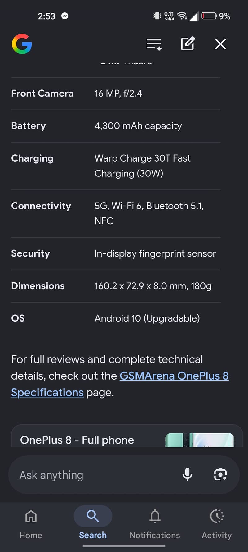 One Plus 8 2