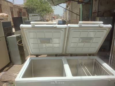 pel double door deep freezer