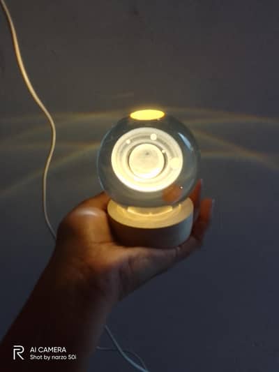 3d Crystal Ball LED Night lamp. . .