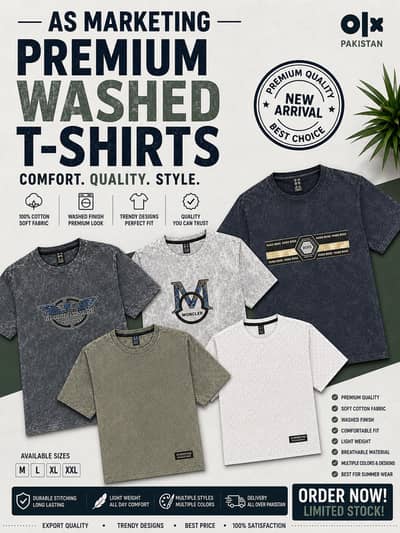 Premium Washed T-Shirts For Men | Export Quality | Trendy Designs