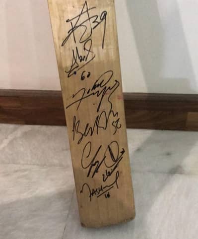 Autograph Bat by Babar Azam, Fakhar, Hafeez, Faheem