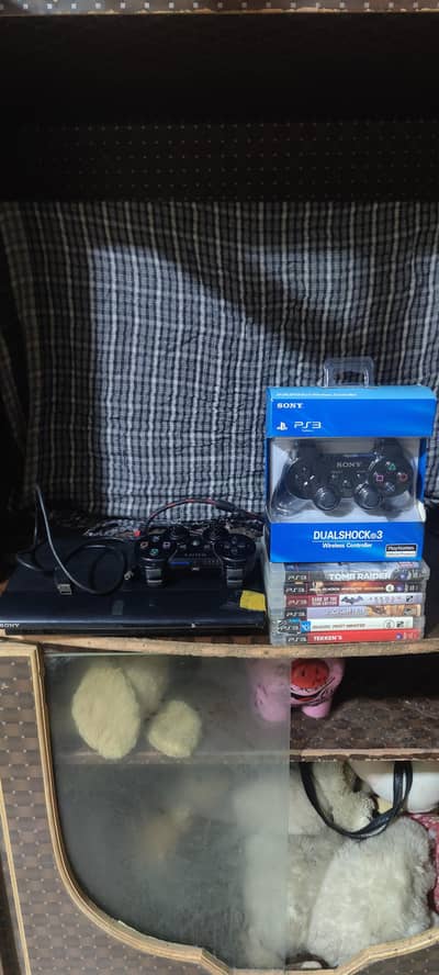 playstation 3 super slim with 10 games complete accessories