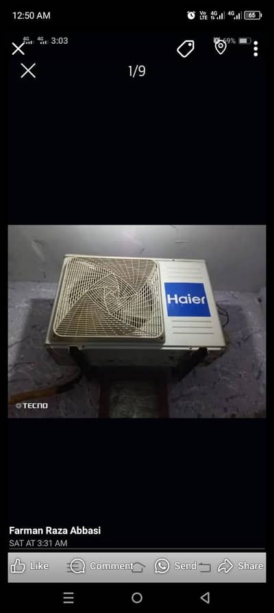 Haier 1 Ton Split AC