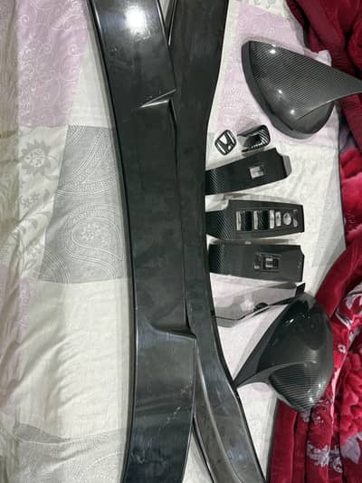 New model Civic ka hai carbon fibre parts and spoiler