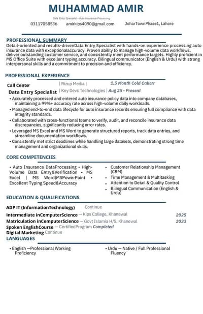 Data entry specialist