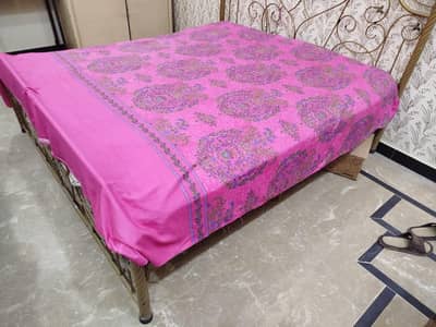 iron bed with mattress