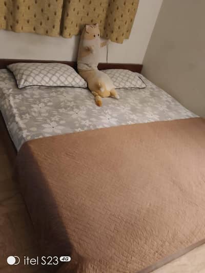 Bed with matress and 2 side tables