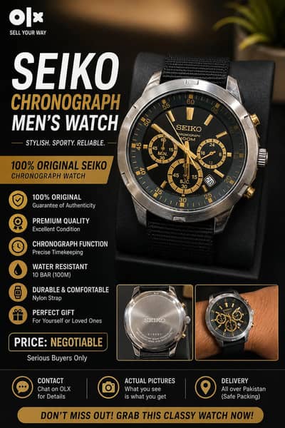 *Seiko 4T53 Chronograph 100M – Original Japan Watch