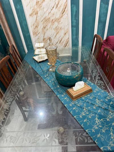 Dining Table | Glass top Table | Table for Sale