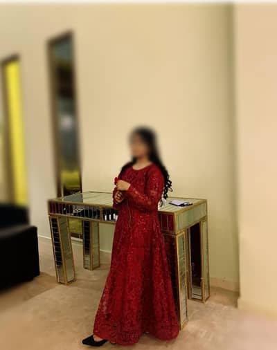 embroided long frock