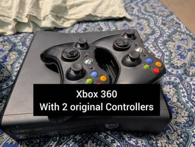 Xbox 360 Console with 2 Original Controllers |  HDMI & Power Cable