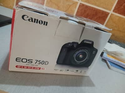 Canon 750D DSLR with Original Accessories & Box