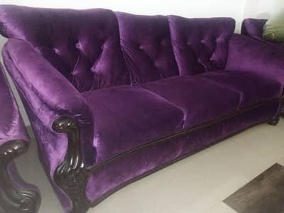 5 seater sofa set (purple)
