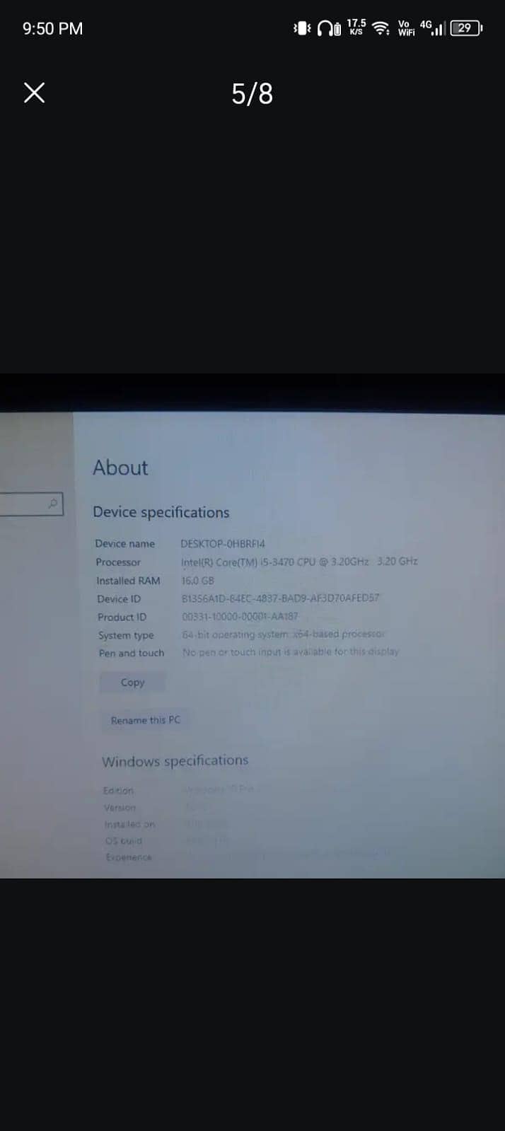 Core i5 3rd gen 4
