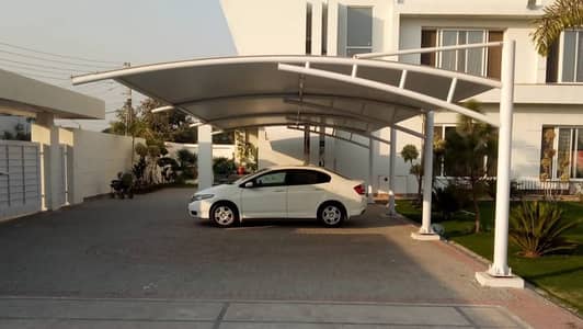 Parking shade for cars / Heat & waterproof shade / Pvc car porch shade