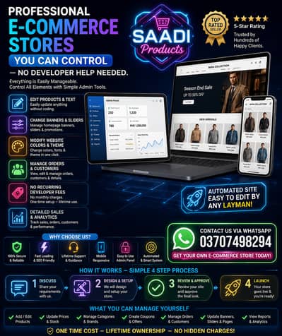 Professional E-Commerce Website Developer | Fully Manageable Online St