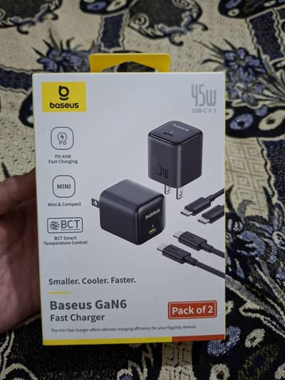 Baseus Original GaN6  45w PD Charger with Cable