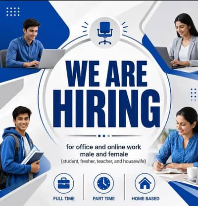 Hiring male and female for work in Lahore