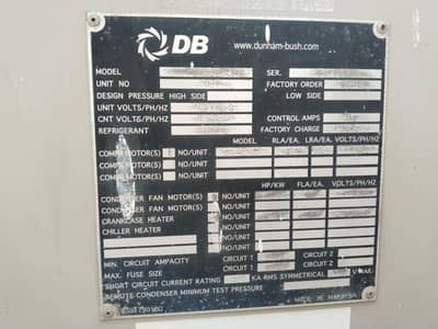 FOR SALE – AIR COOLED SCREW CHILLER