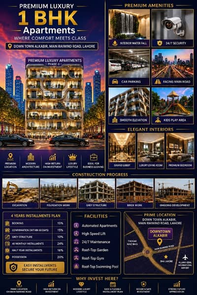 Elegant 1 Bed Apartment For Sale 470 SQFT Premium Lifestyle Flexible Payment Plan