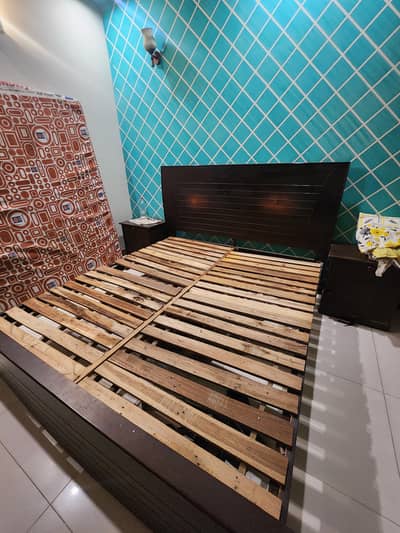 Double Bed | Mattress | 2 side tables for sale