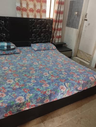 king size bed with mattress (gel ),2 side tables