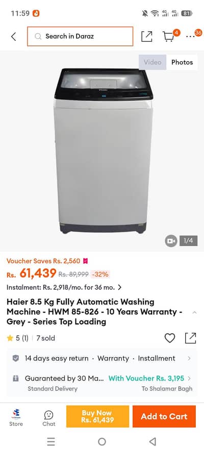 Haier automatic washing machine