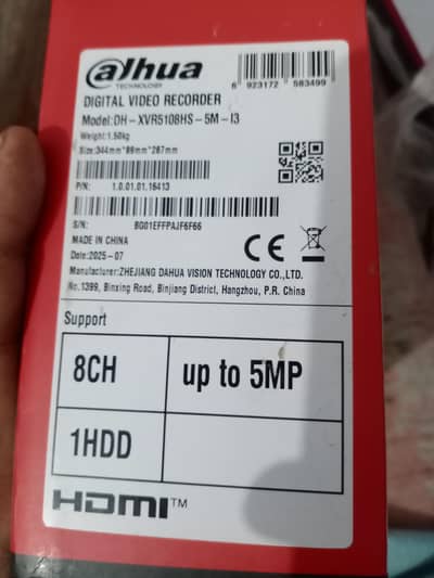 dahua dvr one week used