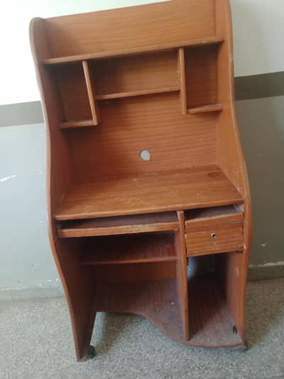 wooden computer trolly
