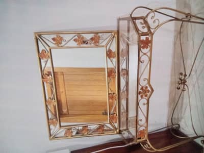 Console table with mirror