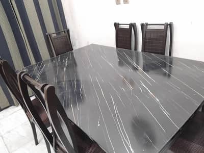 6seater heavy wooden dinning in excellent condition all OK