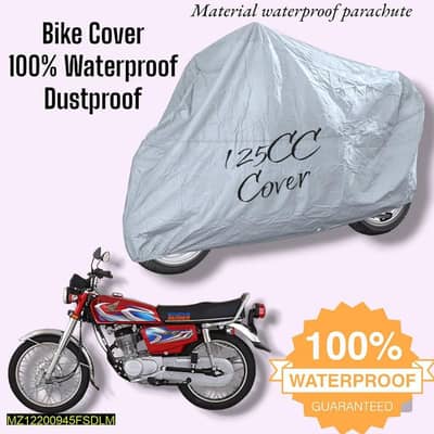 125cc Waterproof Parachute Bike Cover Silver
