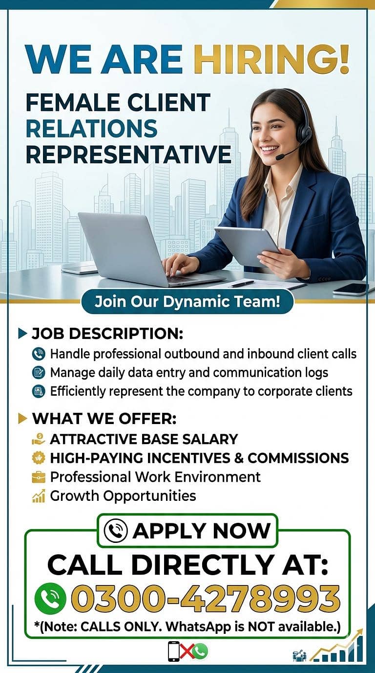 Female Client Relations Representative 0