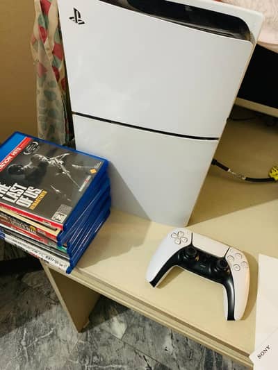 ps5 Playstation 5 slim 1tb with box gaming cds gta5 ps jailbreak