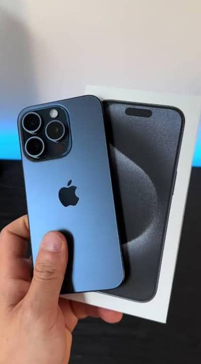 I phone 15 pro with box Jv 128 gb water pack