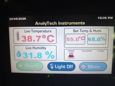 Temperature Humidity Stability Chamber Control Touchscreen