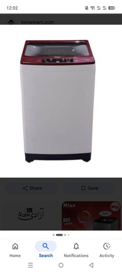 Haier automatic washing machine