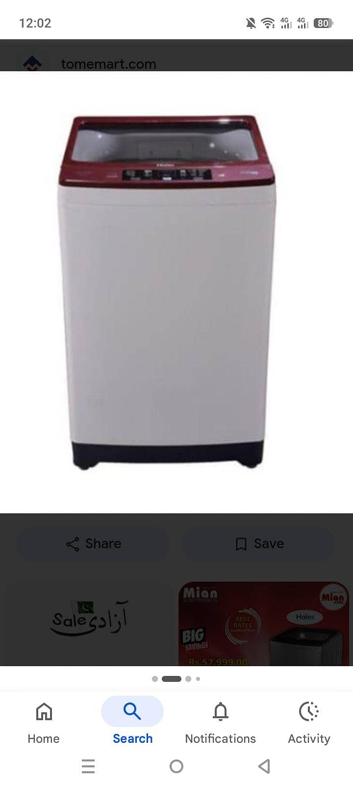 Haier automatic washing machine 0