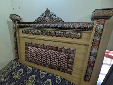Double bed wooden