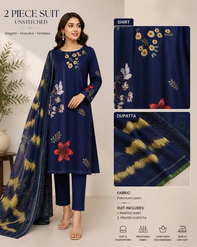 2 piece suit unstitched