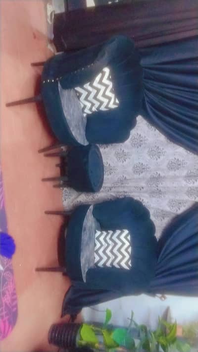 coffee chairs with curtains set