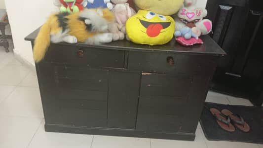 Solid Multani Chairs, Wooden Dressing Table & Tv Trolley for Sale