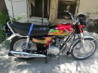 Honda CG 125 2025 model islamabad number blue coler