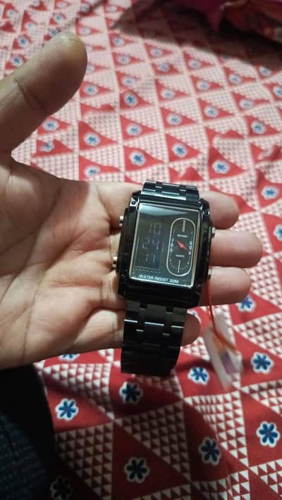 SKMEI Luxury Dual Time Quartz Digital Watch