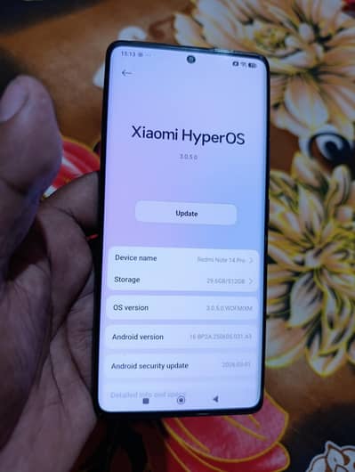 Xiaomi Redmi Note 14 Pro RAM 12 ROM 512 PTA Approved
