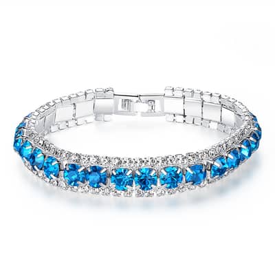 Premium Blue Crystal Bracelet for Women - Brand New