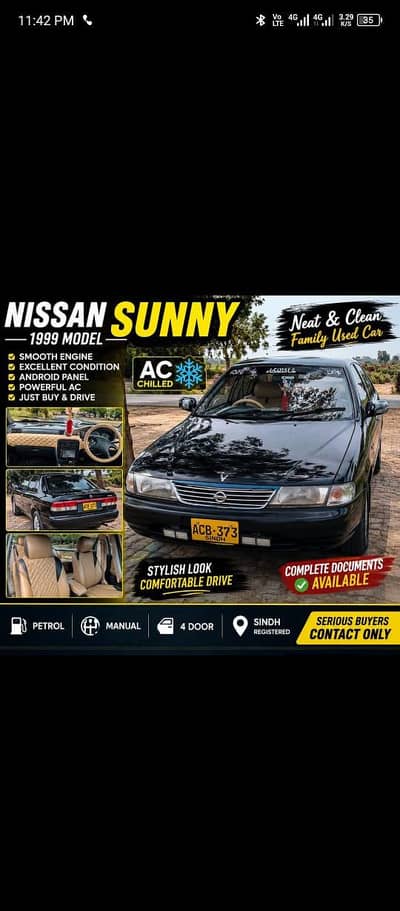 Nissan Sunny 1999 – AC OK – Family 